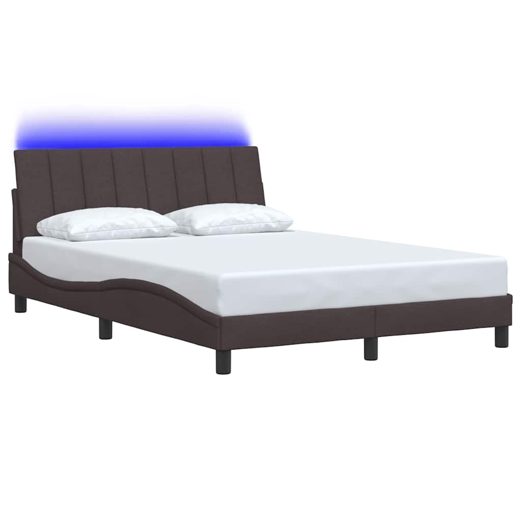 Bedframe zonder matras "Hanko" 120x200 cm stof donkerbruin is nu te koop bij PeponiXL, paradijselijk wonen!