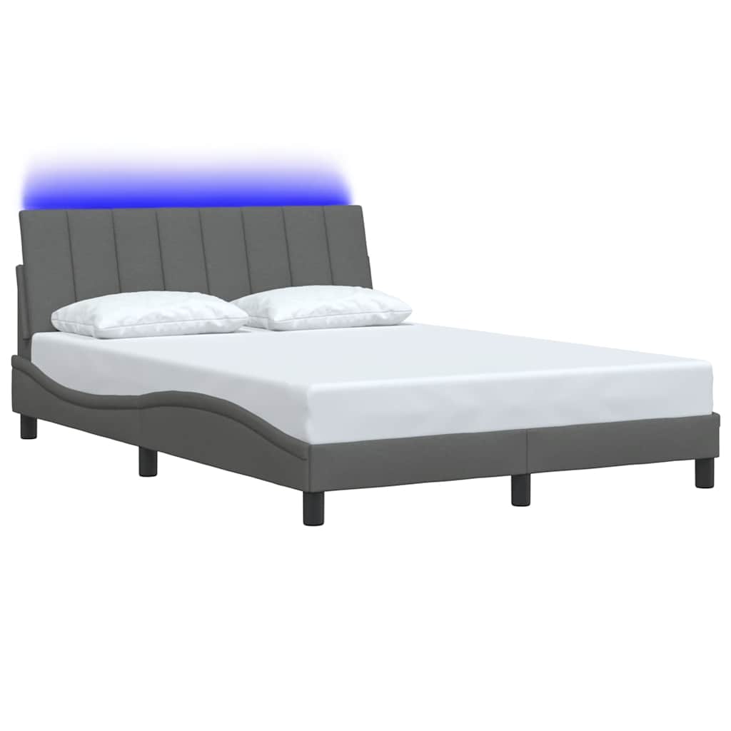 Bedframe zonder matras "Hanko" stof donkergrijs 140x190 cm is nu te koop bij PeponiXL, paradijselijk wonen!