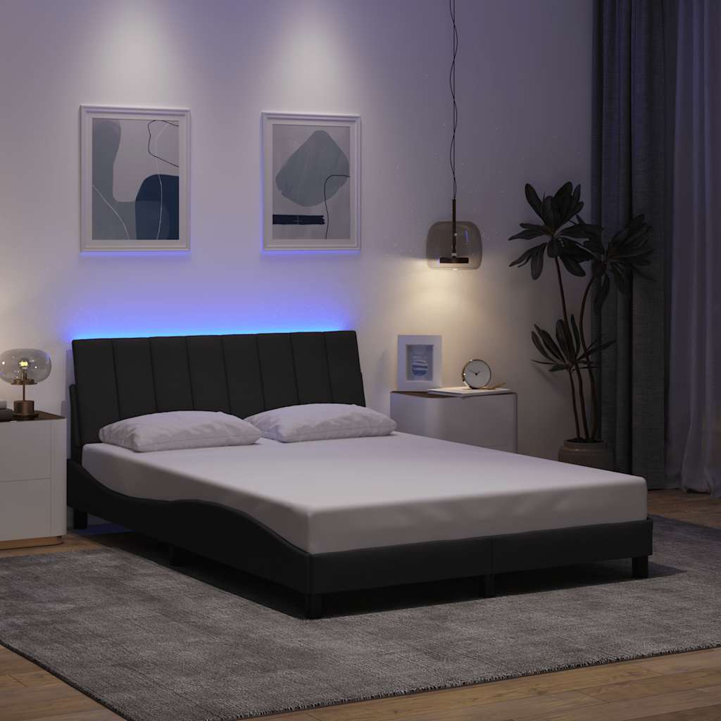 Bedframe zonder matras "Hanko" stof donkergrijs 140x190 cm is nu te koop bij PeponiXL, paradijselijk wonen!