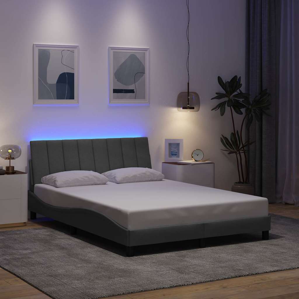 Bedframe zonder matras "Hanko" stof lichtgrijs 140x200 cm is nu te koop bij PeponiXL, paradijselijk wonen!