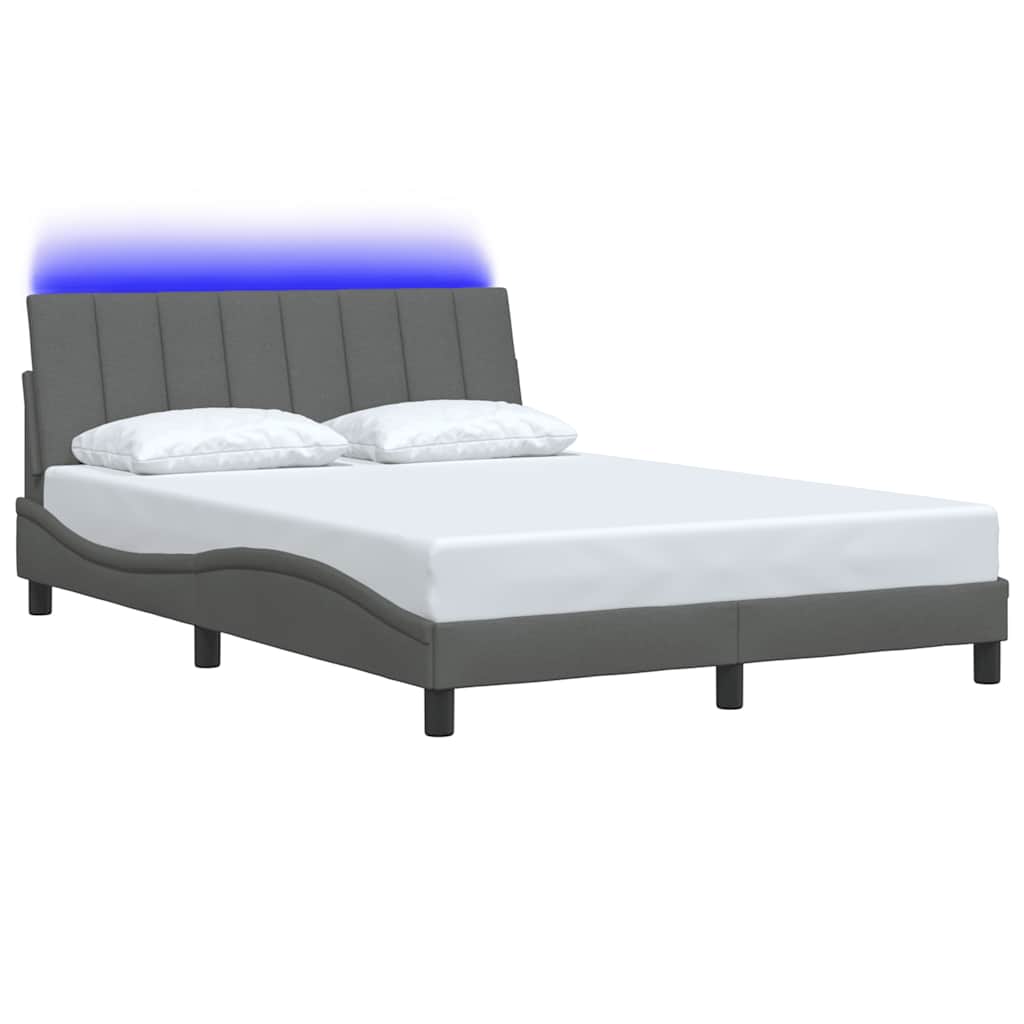 Bedframe zonder matras "Hanko" stof donkergrijs 140x200 cm is nu te koop bij PeponiXL, paradijselijk wonen!