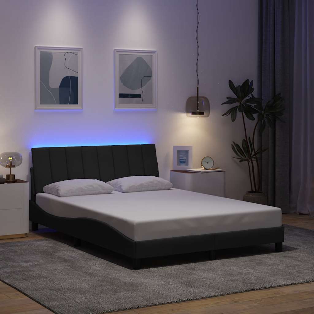 Bedframe zonder matras "Hanko" stof donkergrijs 140x200 cm is nu te koop bij PeponiXL, paradijselijk wonen!