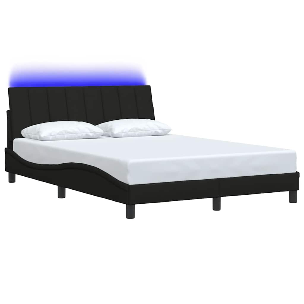 Bedframe zonder matras "Hanko" stof zwart 140x200 cm is nu te koop bij PeponiXL, paradijselijk wonen!