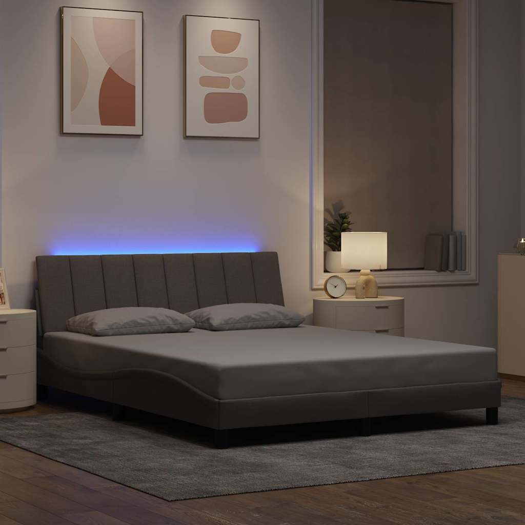 Bedframe zonder matras "Hanko" stof taupe 160x200 cm is nu te koop bij PeponiXL, paradijselijk wonen!