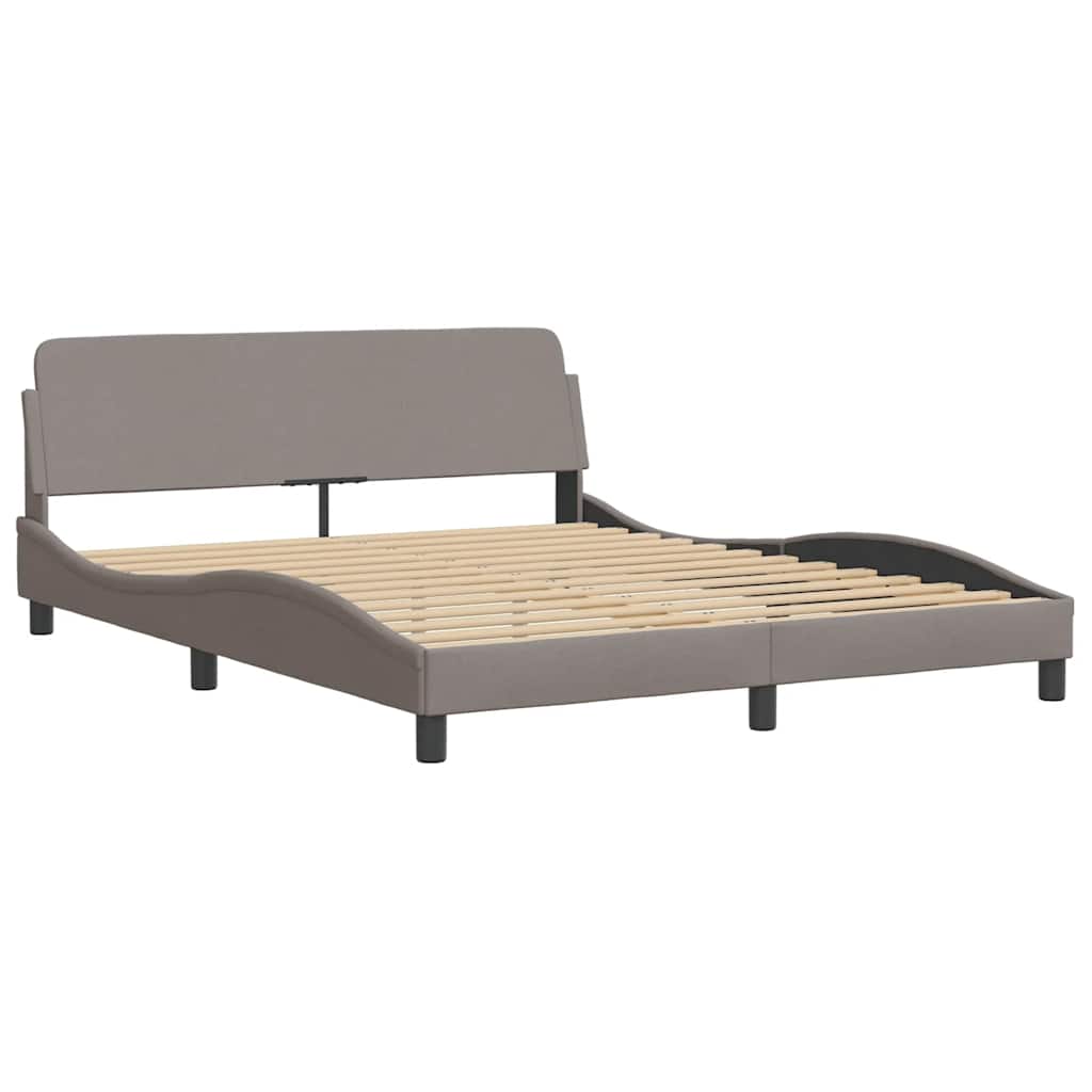 Bedframe zonder matras "Hanko" stof taupe 160x200 cm is nu te koop bij PeponiXL, paradijselijk wonen!