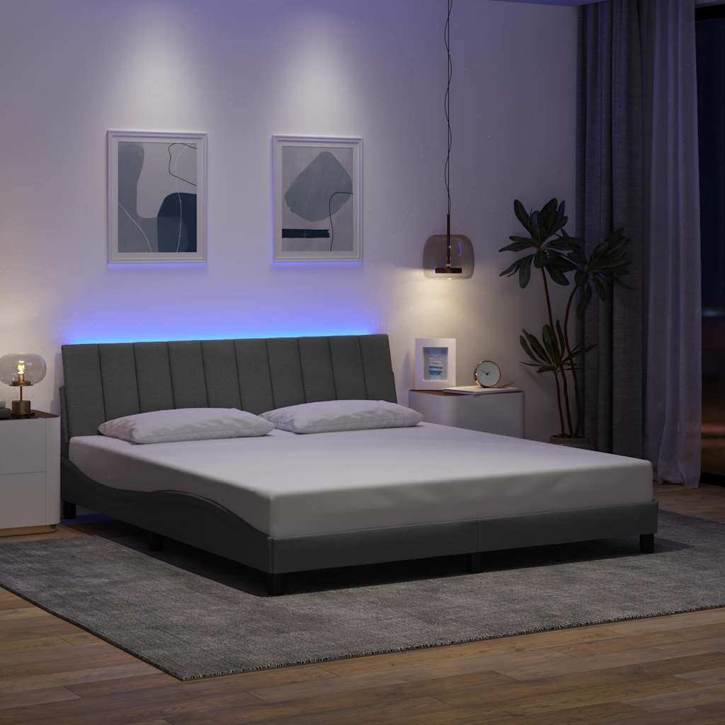 Bedframe zonder matras "Hanko" stof lichtgrijs 180x200 cm is nu te koop bij PeponiXL, paradijselijk wonen!