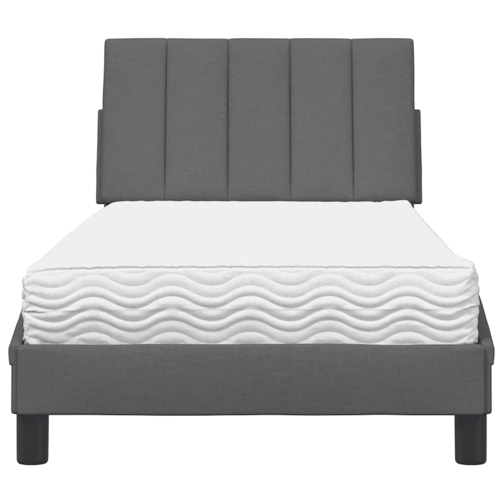 Bed met matras "Hanko" stof donkergrijs 80x200 cm is nu te koop bij PeponiXL, paradijselijk wonen!