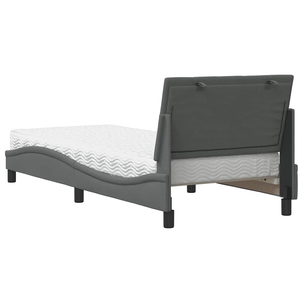 Bed met matras "Hanko" stof donkergrijs 80x200 cm is nu te koop bij PeponiXL, paradijselijk wonen!