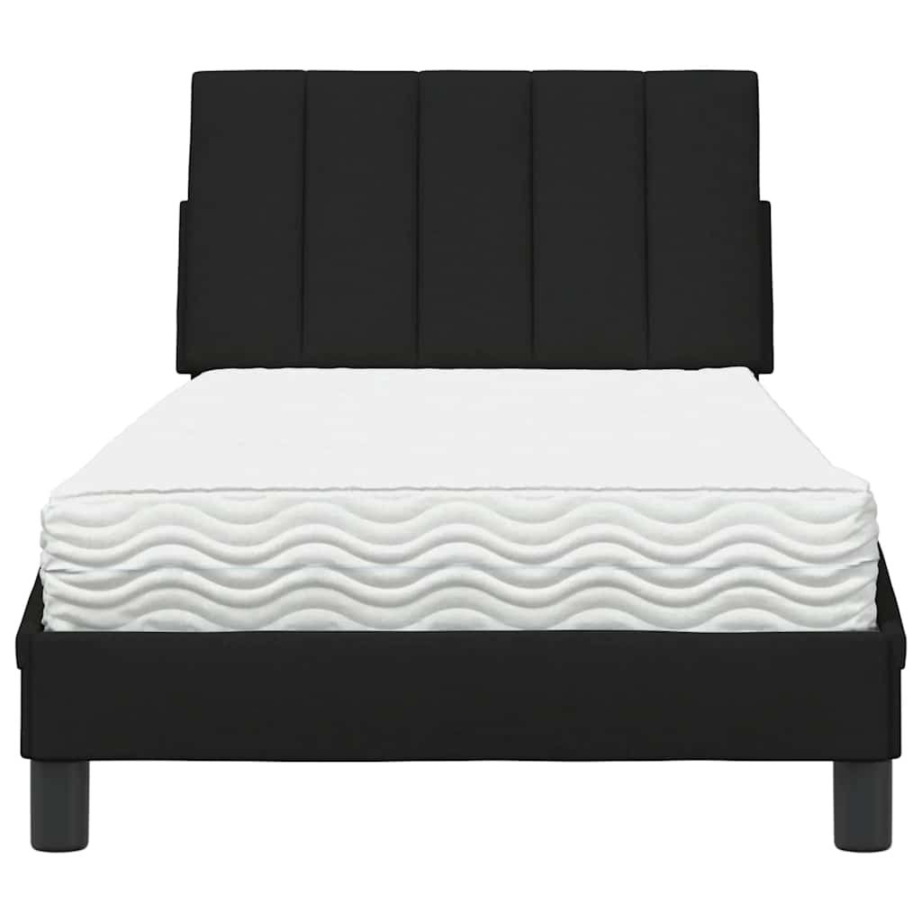 Bed met matras "Hanko" stof zwart 80x200 cm is nu te koop bij PeponiXL, paradijselijk wonen!