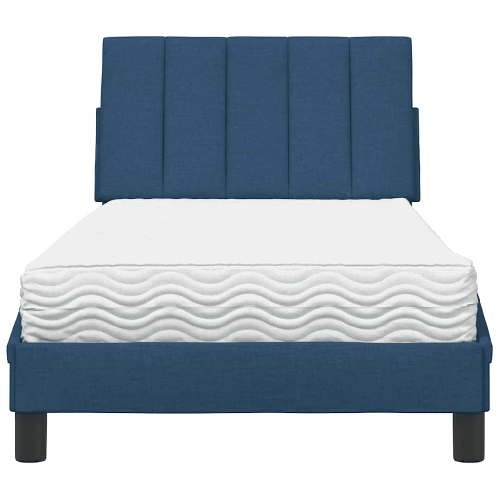 Bed met matras "Hanko" stof blauw 80x200 cm is nu te koop bij PeponiXL, paradijselijk wonen!
