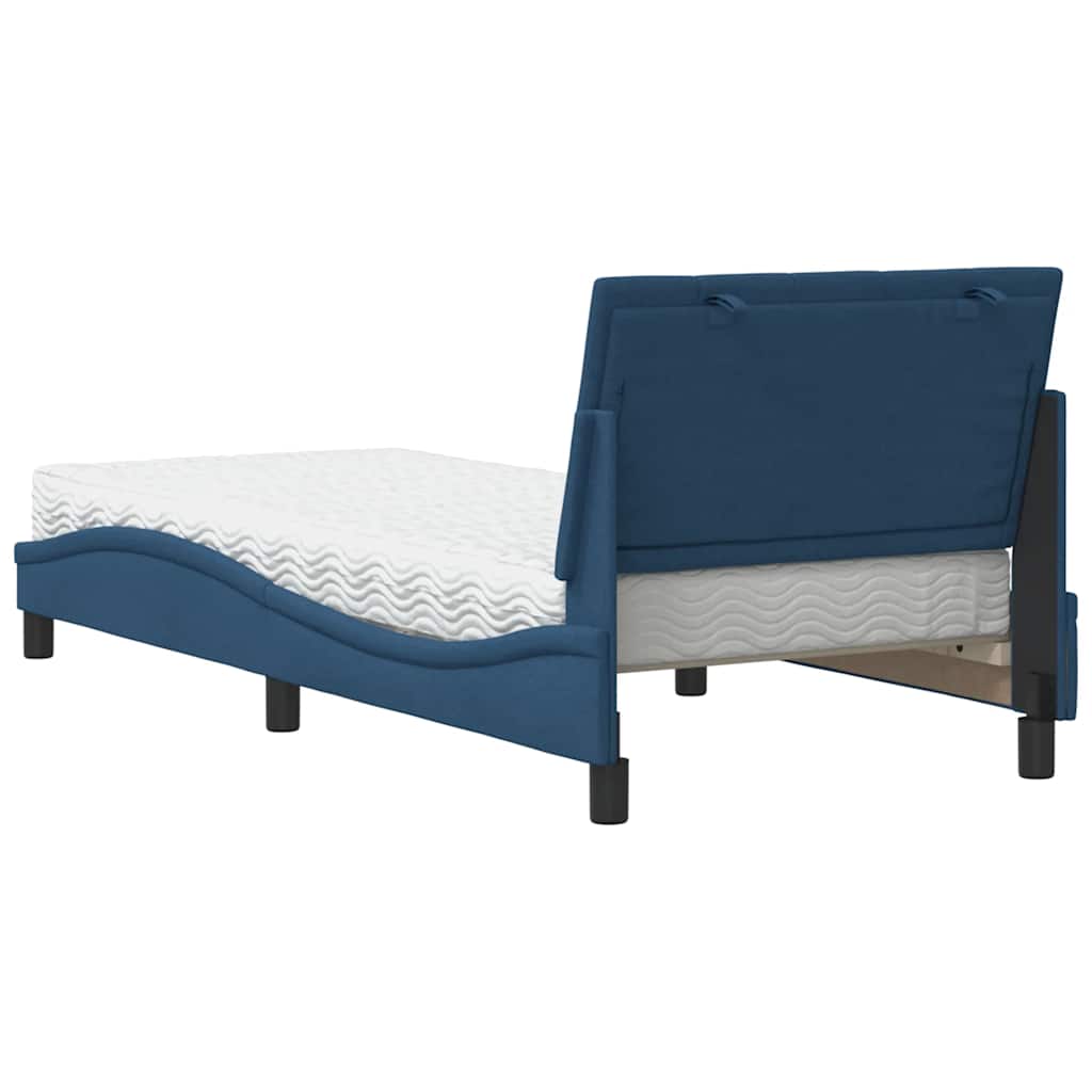 Bed met matras "Hanko" stof blauw 80x200 cm is nu te koop bij PeponiXL, paradijselijk wonen!