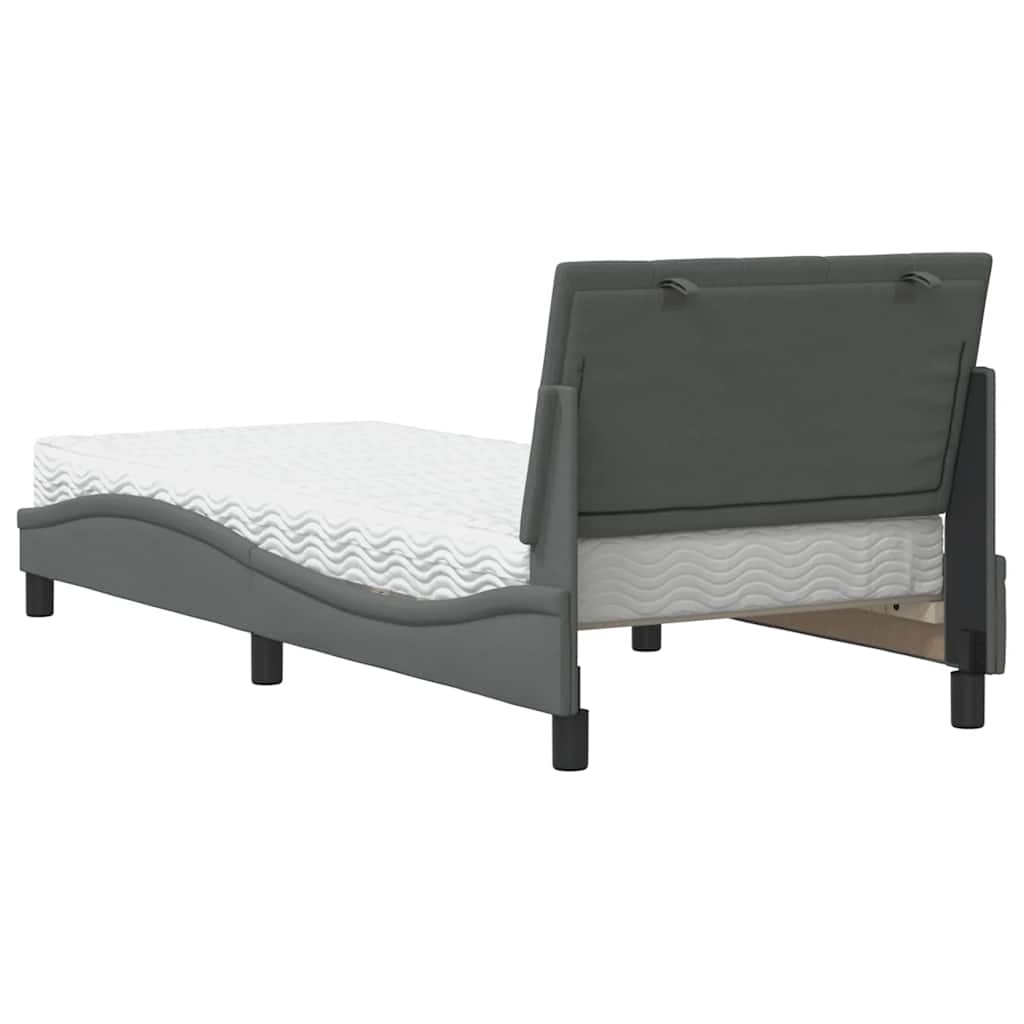 Bed met matras "Hanko" stof donkergrijs 90x200 cm is nu te koop bij PeponiXL, paradijselijk wonen!