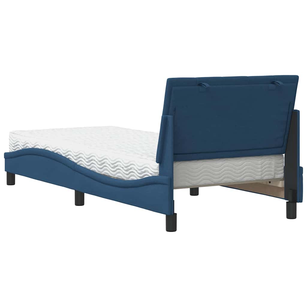 Bed met matras "Hanko" stof blauw 90x200 cm is nu te koop bij PeponiXL, paradijselijk wonen!