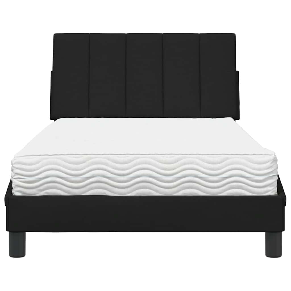 Bed met matras "Hanko" stof zwart 100x200 cm is nu te koop bij PeponiXL, paradijselijk wonen!