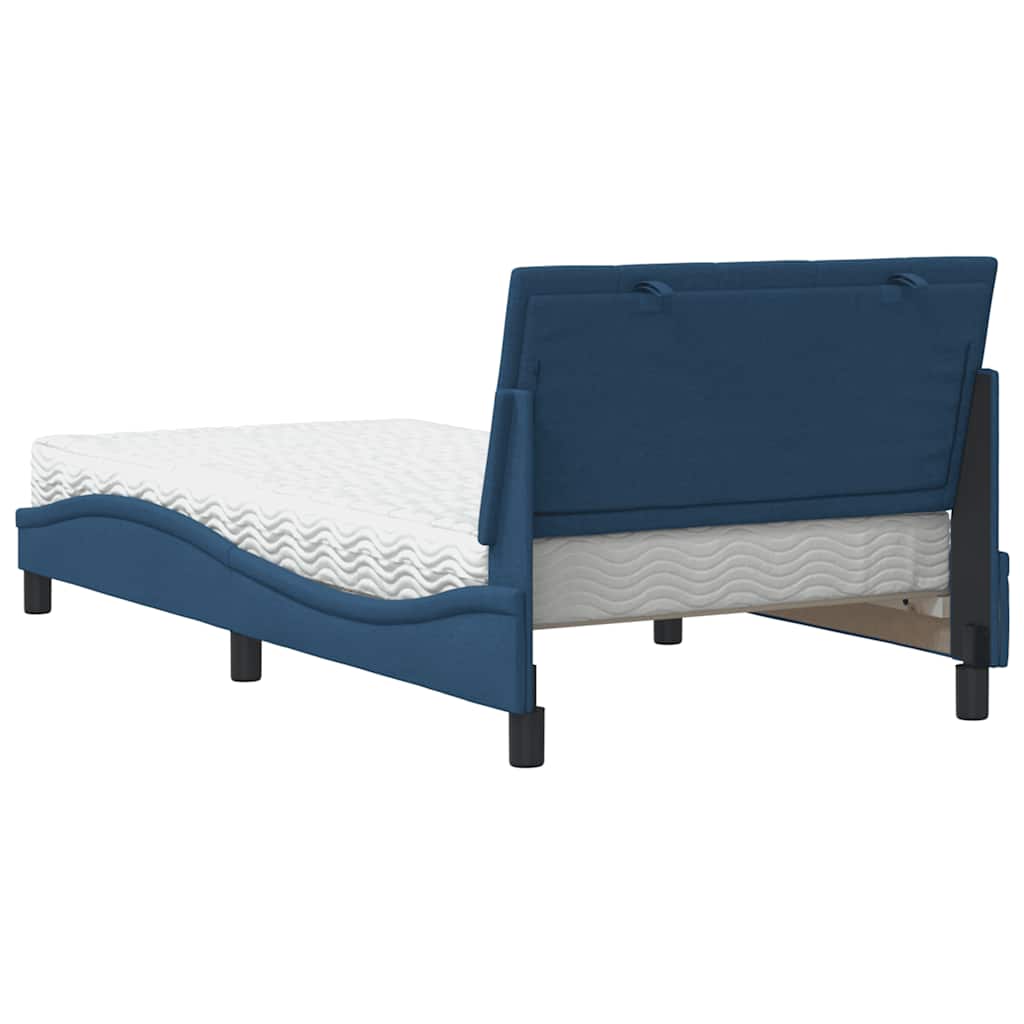 Bed met matras "Hanko" stof blauw 100x200 cm is nu te koop bij PeponiXL, paradijselijk wonen!