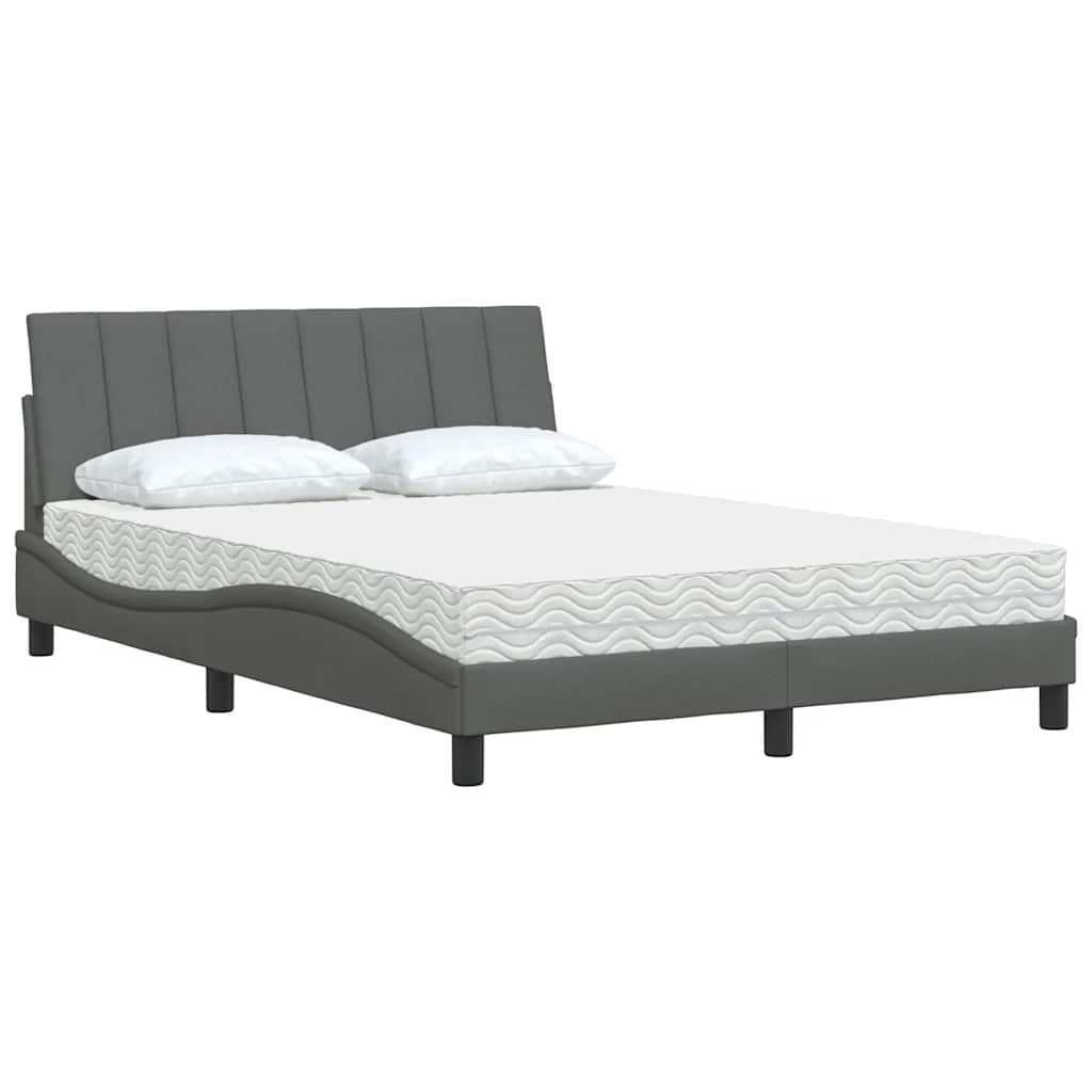 Bed met matras "Hanko" stof donkergrijs 120x200 cm is nu te koop bij PeponiXL, paradijselijk wonen!
