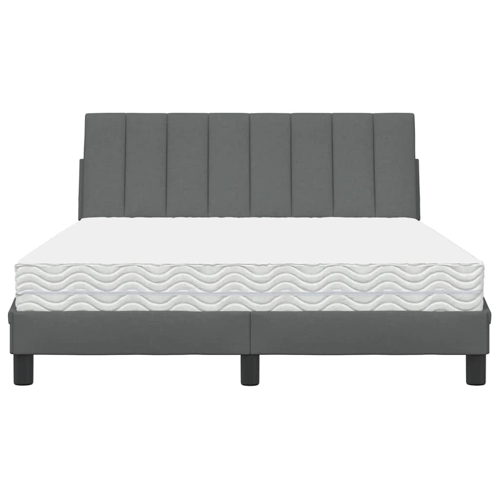 Bed met matras "Hanko" stof donkergrijs 120x200 cm is nu te koop bij PeponiXL, paradijselijk wonen!