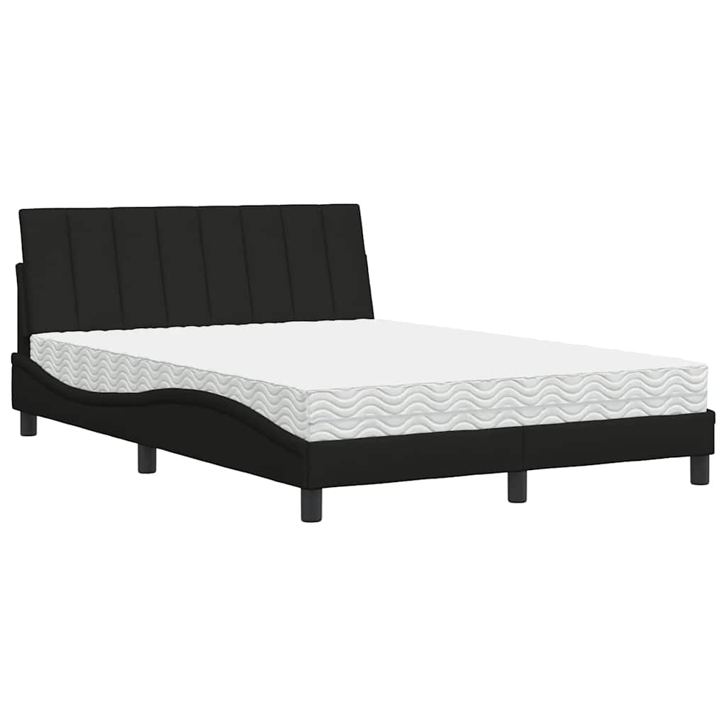 Bed met matras "Hanko" stof zwart 120x200 cm is nu te koop bij PeponiXL, paradijselijk wonen!