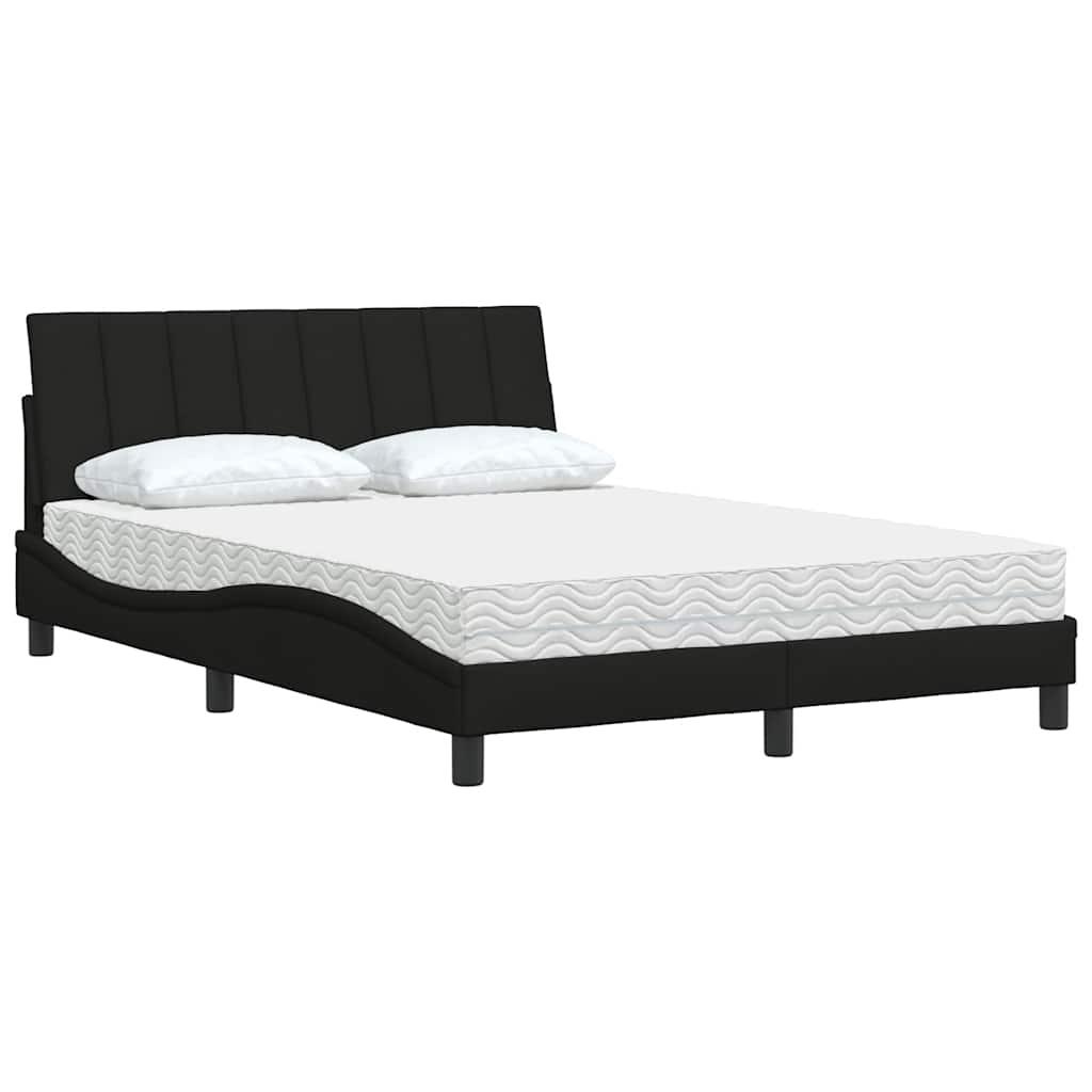 Bed met matras "Hanko" stof zwart 120x200 cm is nu te koop bij PeponiXL, paradijselijk wonen!