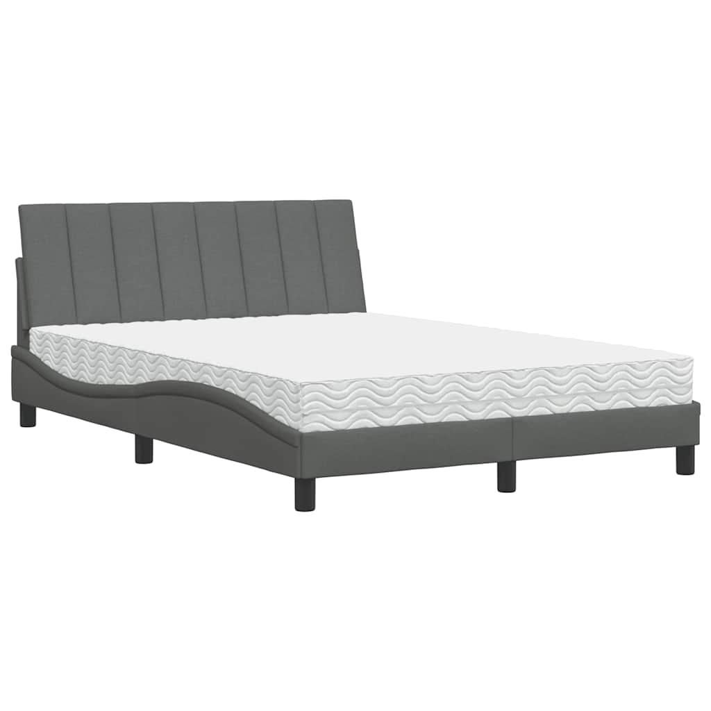 Bed met matras "Hanko" stof donkergrijs 140x200 cm is nu te koop bij PeponiXL, paradijselijk wonen!