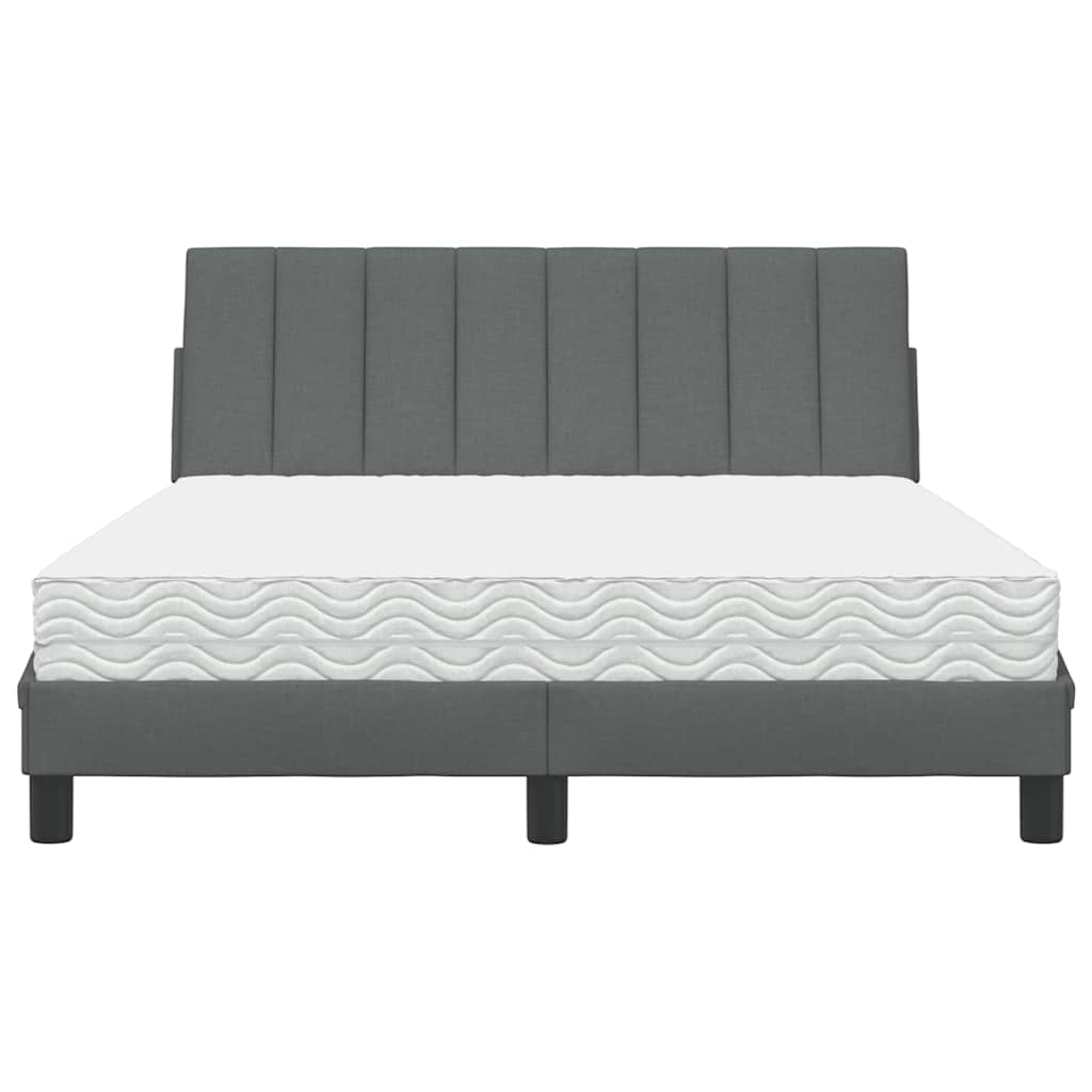 Bed met matras "Hanko" stof donkergrijs 140x200 cm is nu te koop bij PeponiXL, paradijselijk wonen!