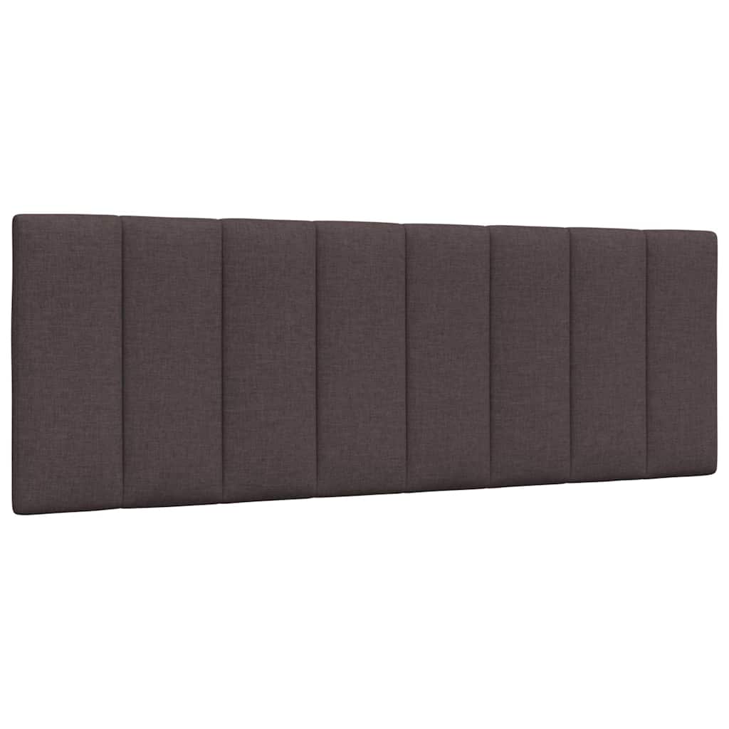 Bed met matras "Hanko" stof donkerbruin 140x200 cm