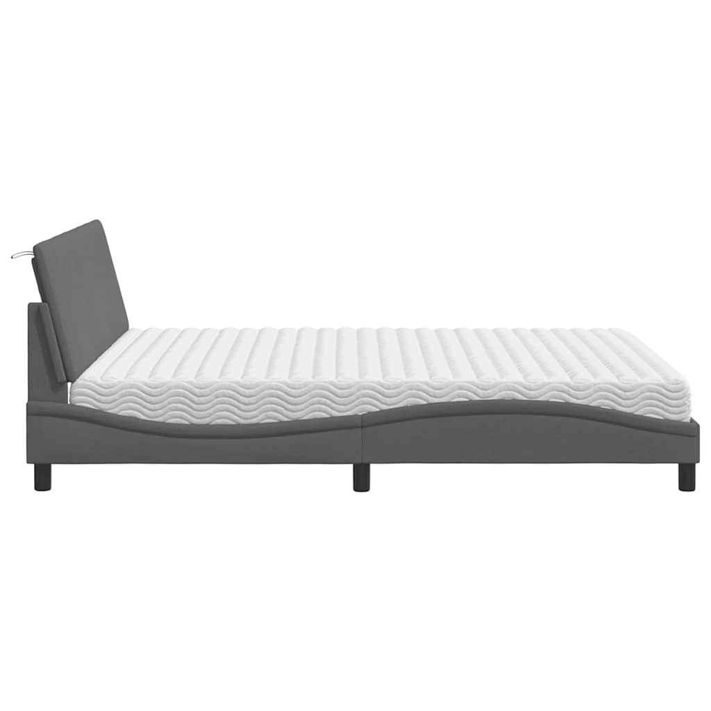 Bed met matras "Hanko" stof donkergrijs 160x200 cm is nu te koop bij PeponiXL, paradijselijk wonen!