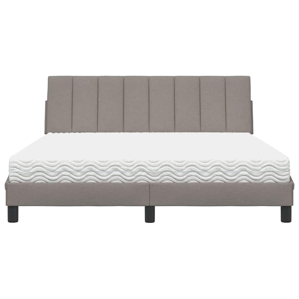 Bed met matras "Hanko" stof taupe 160x200 cm is nu te koop bij PeponiXL, paradijselijk wonen!