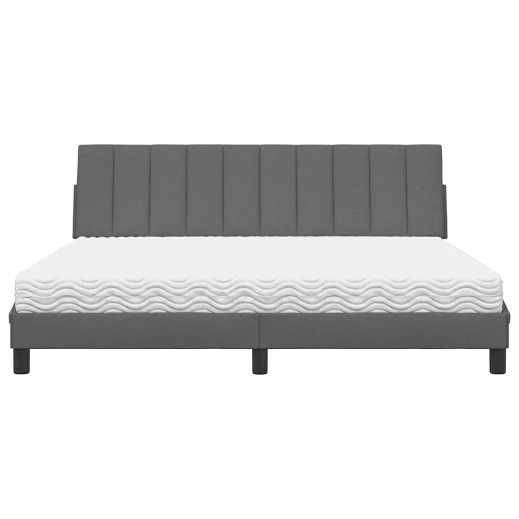 Bed met matras "Hanko" stof donkergrijs 180x200 cm is nu te koop bij PeponiXL, paradijselijk wonen!