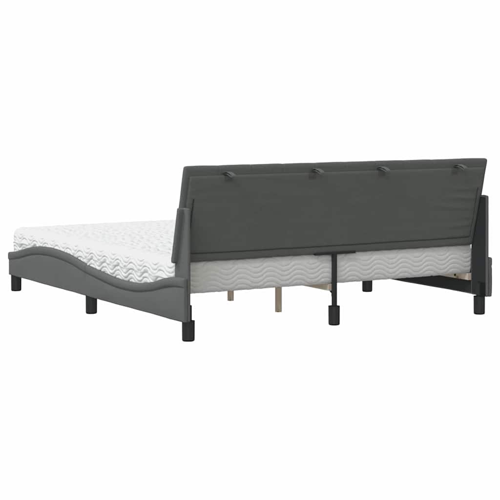 Bed met matras "Hanko" stof donkergrijs 180x200 cm is nu te koop bij PeponiXL, paradijselijk wonen!