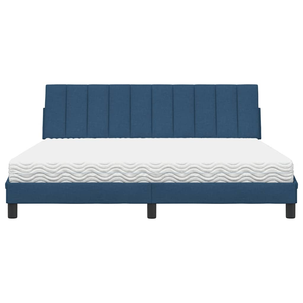 Bed met matras "Hanko" stof blauw 180x200 cm is nu te koop bij PeponiXL, paradijselijk wonen!
