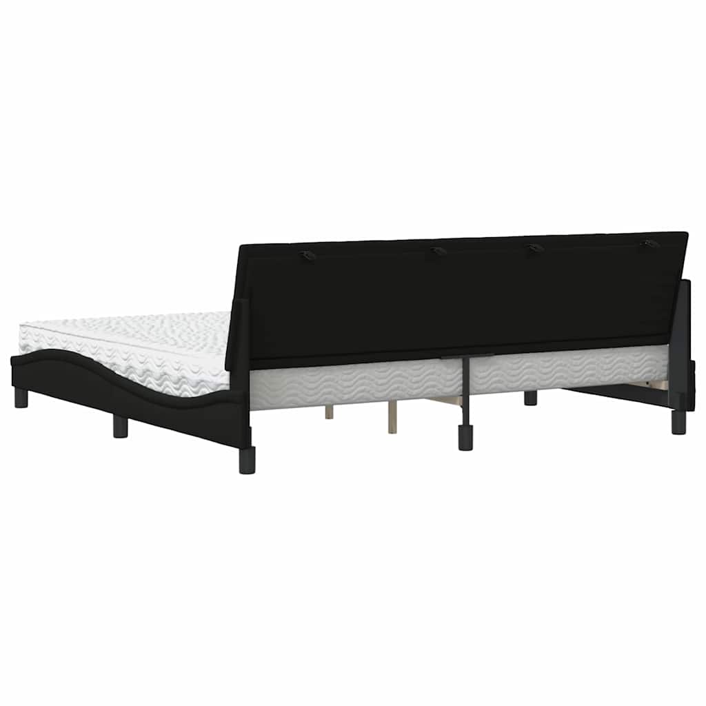 Bed met matras "Hanko" stof zwart 200x200 cm is nu te koop bij PeponiXL, paradijselijk wonen!