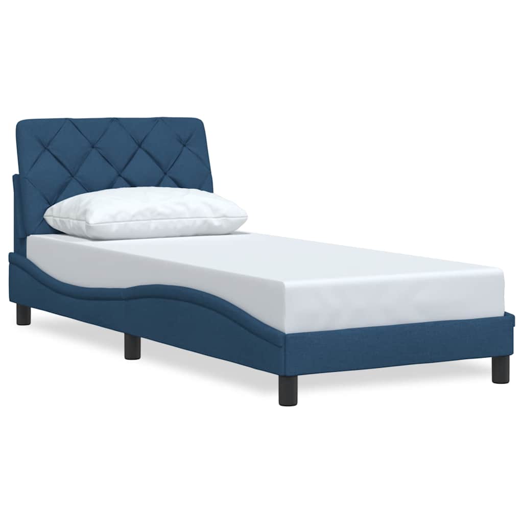 Bedframe zonder matras 80x200 cm stof blauw is nu te koop bij PeponiXL, paradijselijk wonen!