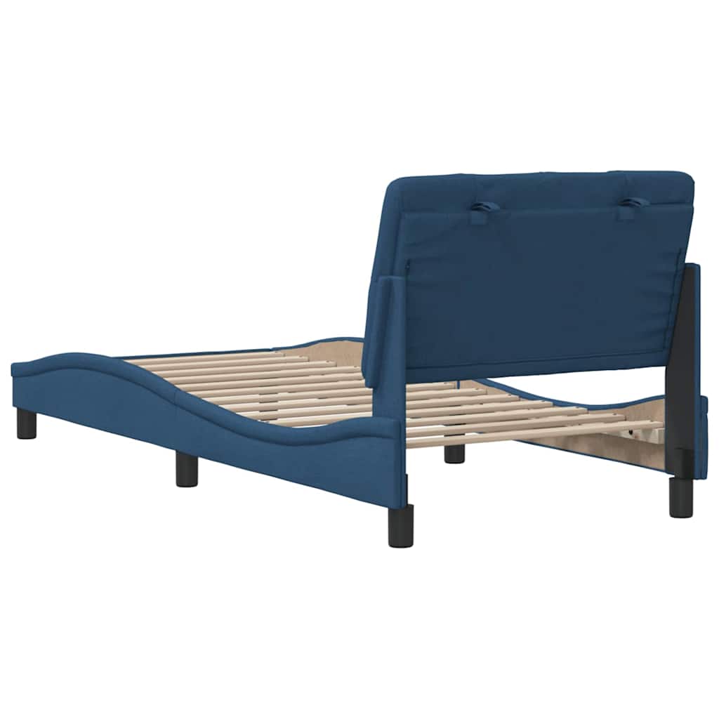 Bedframe zonder matras 80x200 cm stof blauw is nu te koop bij PeponiXL, paradijselijk wonen!