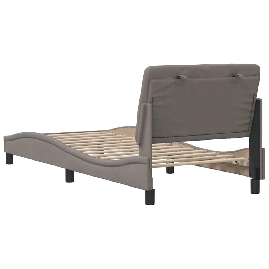 Bedframe zonder matras 90x190 cm stof taupe is nu te koop bij PeponiXL, paradijselijk wonen!