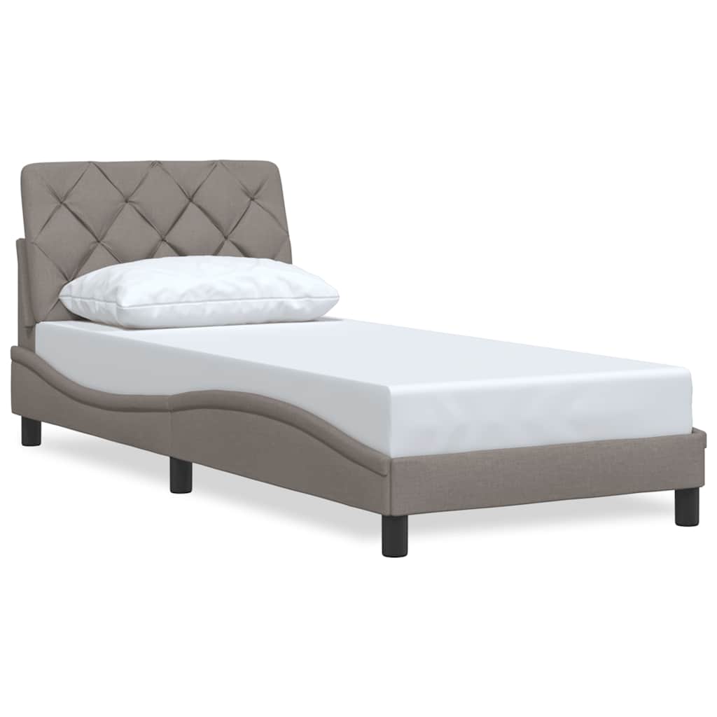 Bedframe zonder matras 90x200 cm stof taupe is nu te koop bij PeponiXL, paradijselijk wonen!