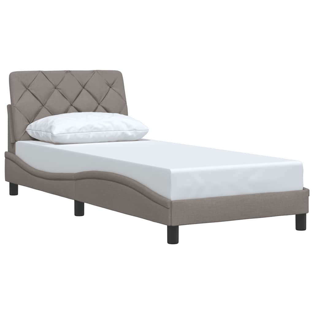Bedframe zonder matras 90x200 cm stof taupe is nu te koop bij PeponiXL, paradijselijk wonen!