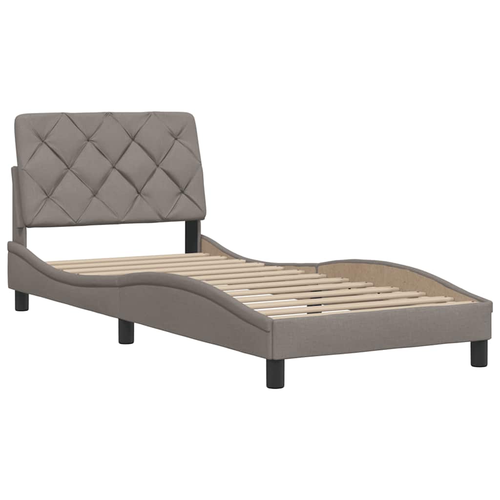 Bedframe zonder matras 90x200 cm stof taupe is nu te koop bij PeponiXL, paradijselijk wonen!
