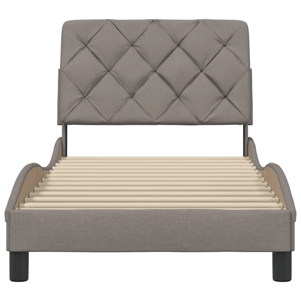 Bedframe zonder matras 90x200 cm stof taupe is nu te koop bij PeponiXL, paradijselijk wonen!