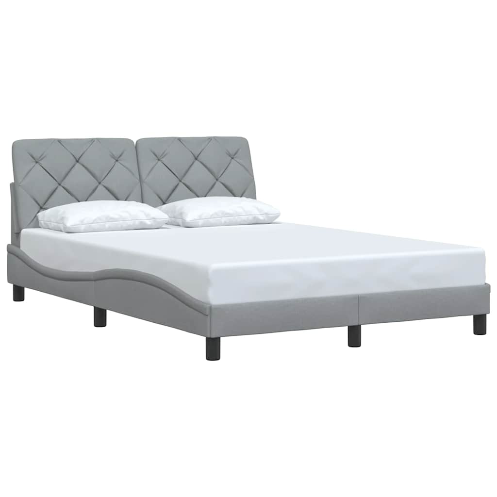 Bedframe zonder matras 120x200 cm stof lichtgrijs is nu te koop bij PeponiXL, paradijselijk wonen!