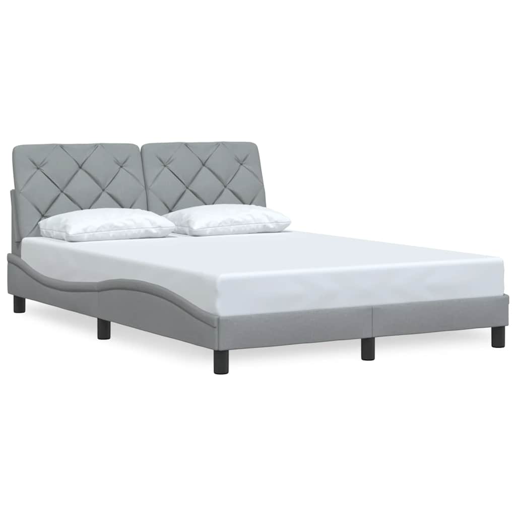 Bedframe zonder matras 120x200 cm stof lichtgrijs is nu te koop bij PeponiXL, paradijselijk wonen!