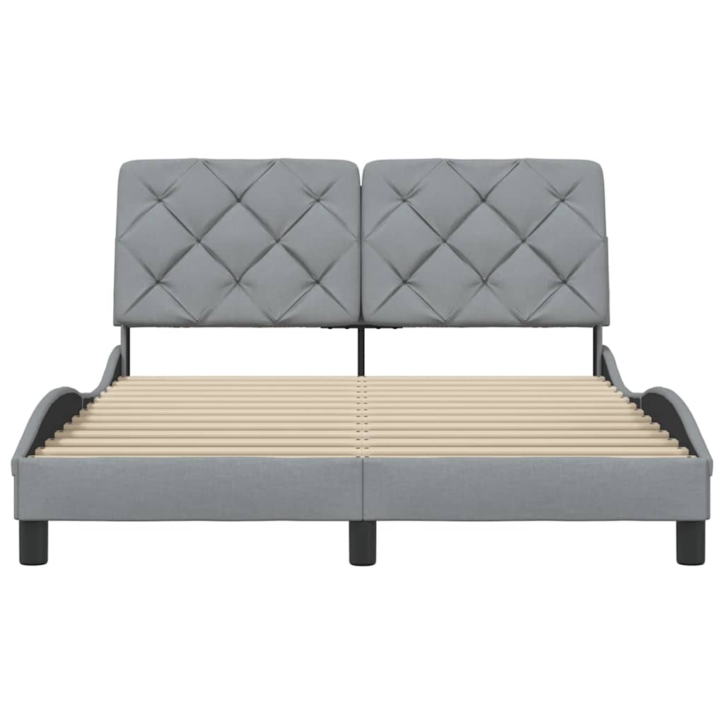 Bedframe zonder matras 120x200 cm stof lichtgrijs is nu te koop bij PeponiXL, paradijselijk wonen!