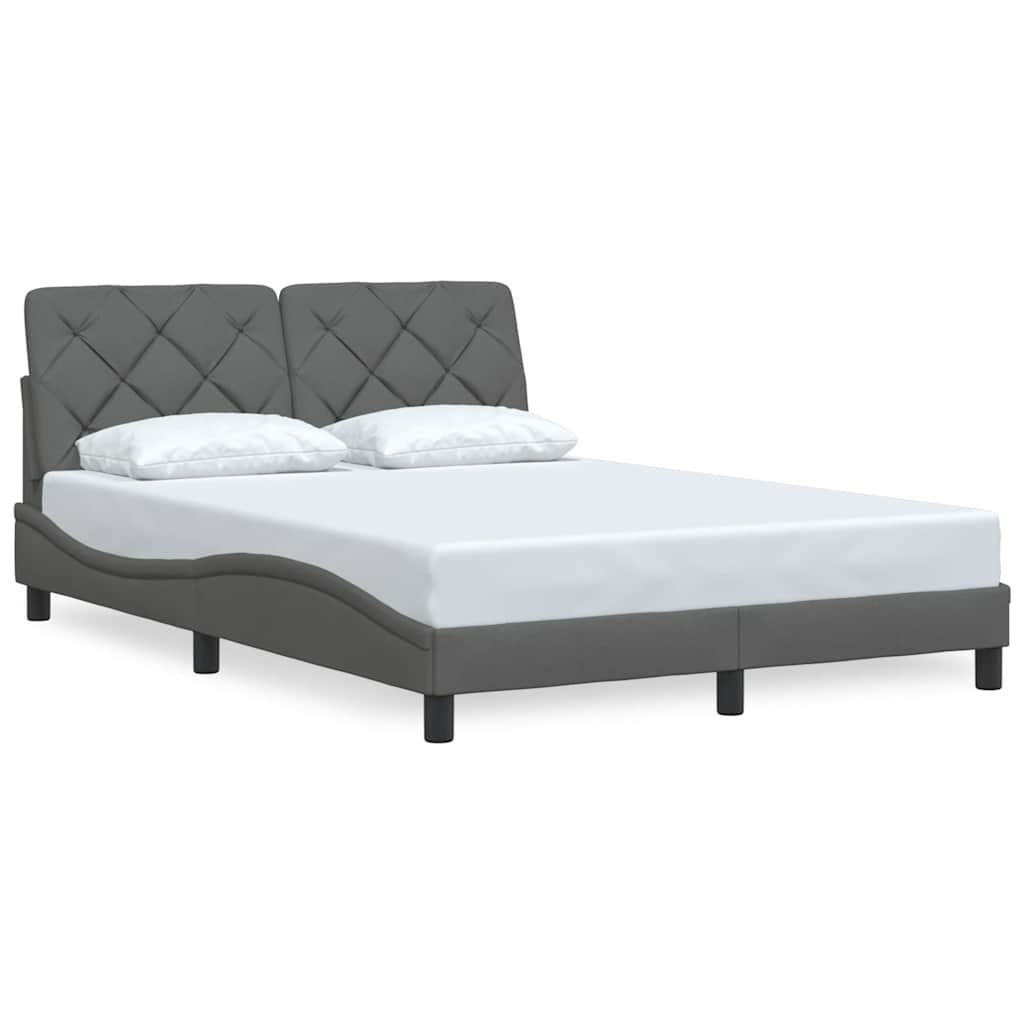 Bedframe zonder matras 120x200 cm stof donkergrijs is nu te koop bij PeponiXL, paradijselijk wonen!