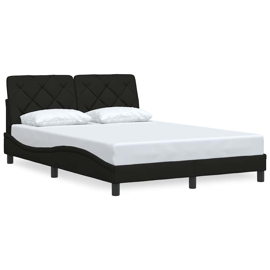 Bedframe zonder matras 120x200 cm stof zwart is nu te koop bij PeponiXL, paradijselijk wonen!