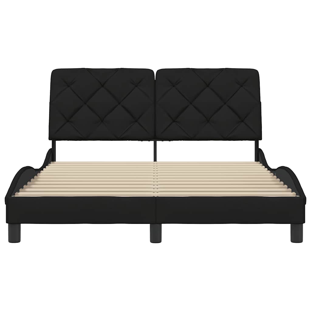 Bedframe zonder matras 120x200 cm stof zwart is nu te koop bij PeponiXL, paradijselijk wonen!
