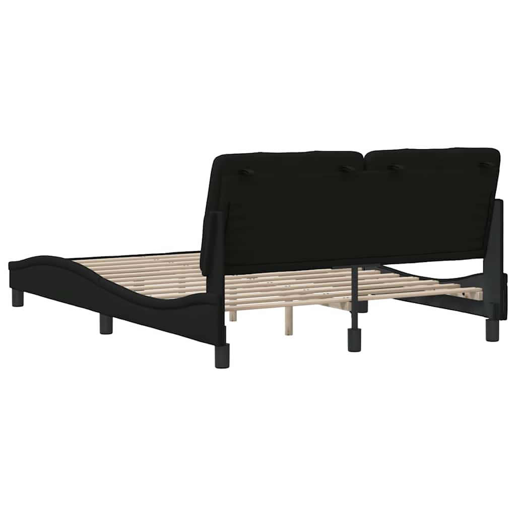Bedframe zonder matras 120x200 cm stof zwart is nu te koop bij PeponiXL, paradijselijk wonen!