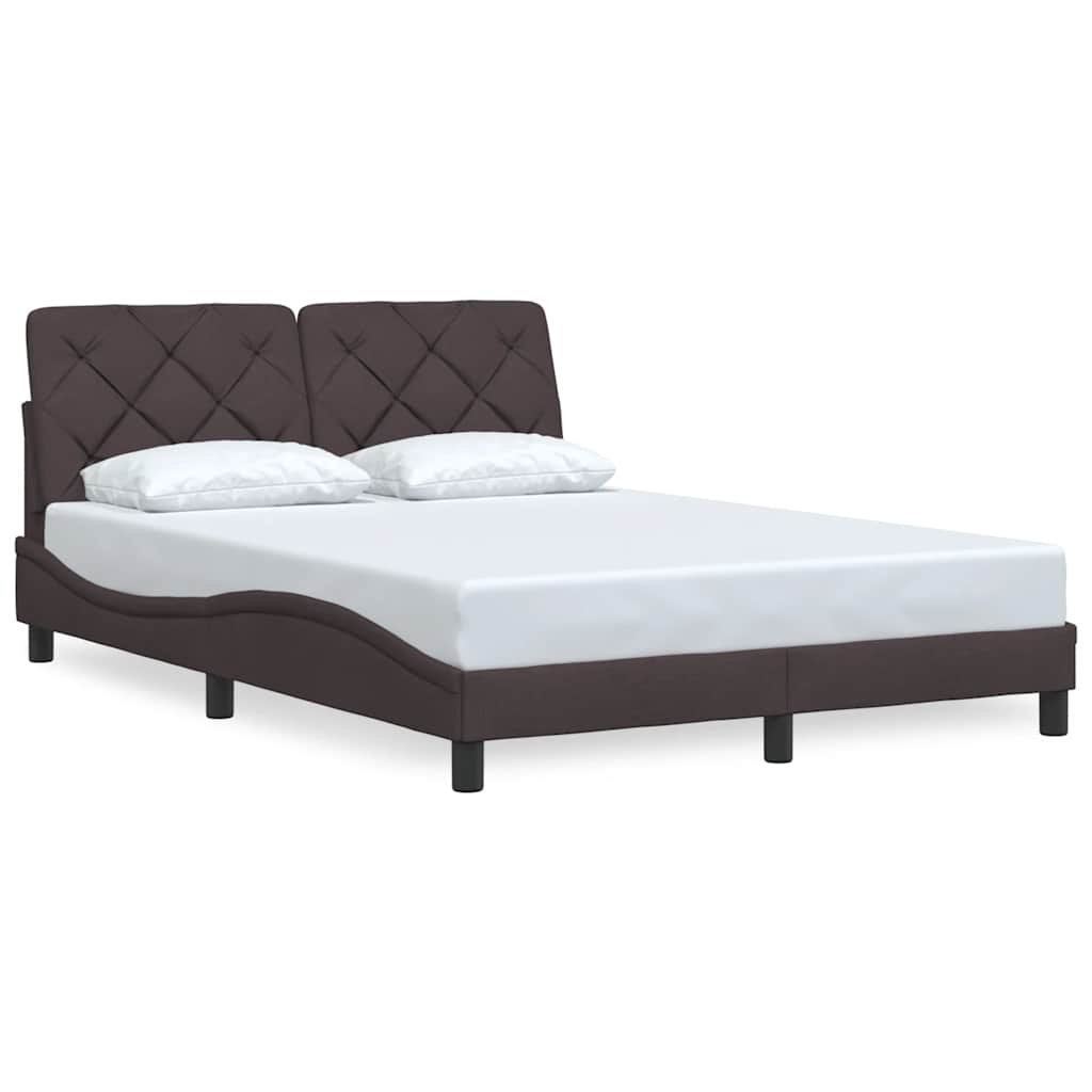 Bedframe zonder matras 120x200 cm stof donkerbruin is nu te koop bij PeponiXL, paradijselijk wonen!