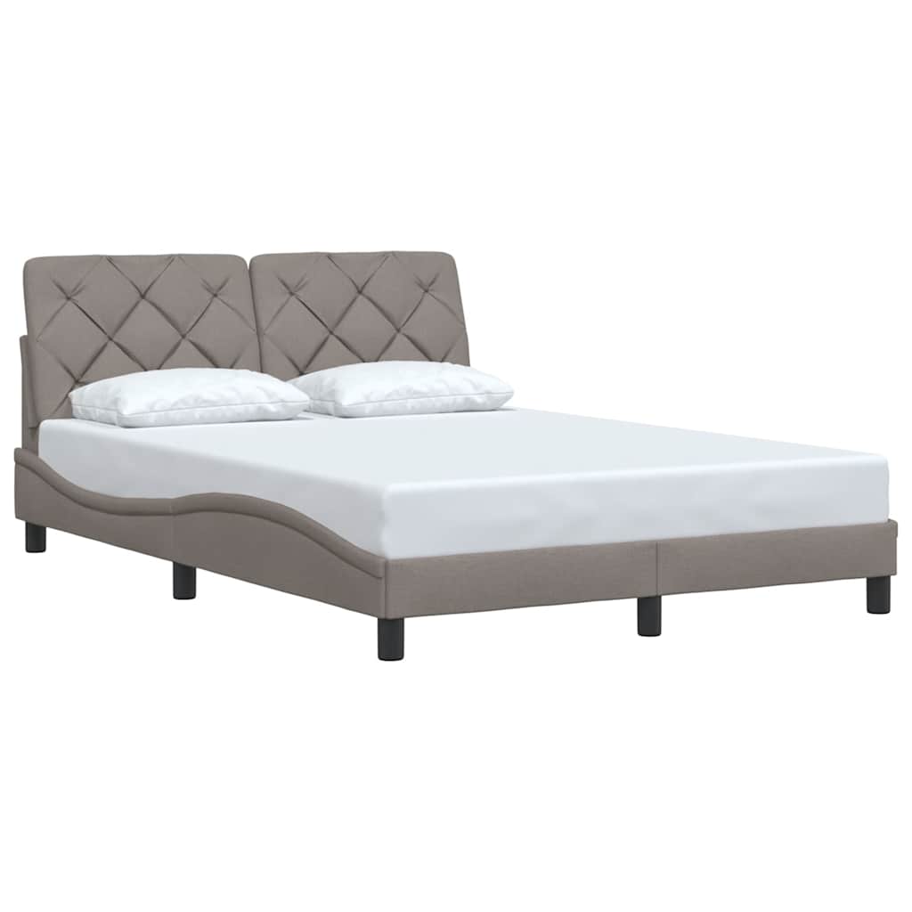 Bedframe zonder matras 120x200 cm stof taupe is nu te koop bij PeponiXL, paradijselijk wonen!