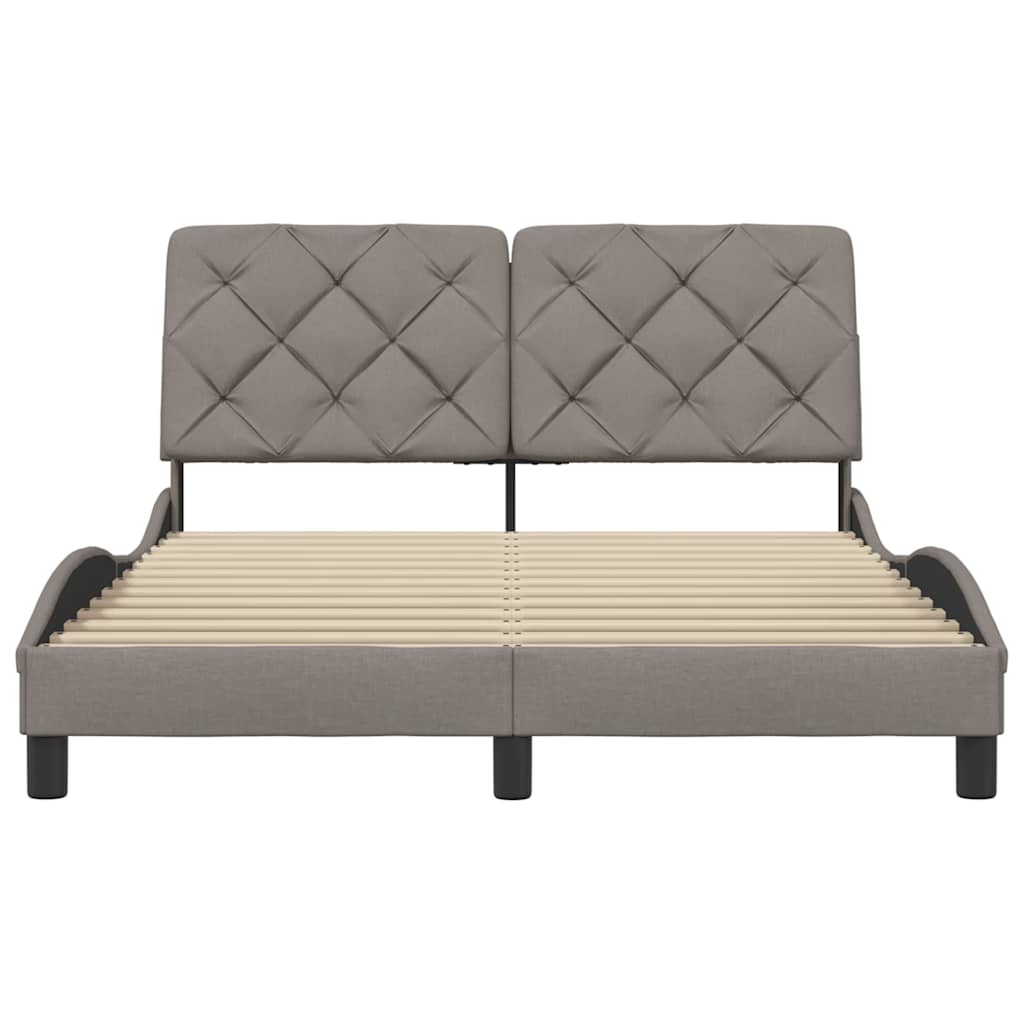 Bedframe zonder matras 120x200 cm stof taupe is nu te koop bij PeponiXL, paradijselijk wonen!