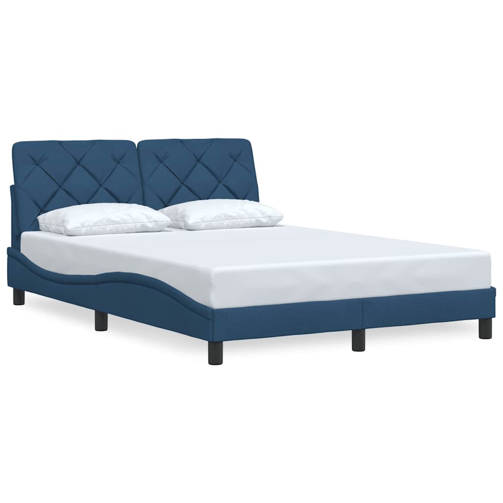 Bedframe zonder matras 120x200 cm stof blauw is nu te koop bij PeponiXL, paradijselijk wonen!